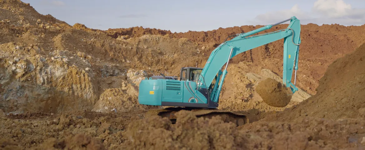 Excavator in Pit